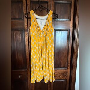St. John's Bay Yellow Floral Maxi Dress